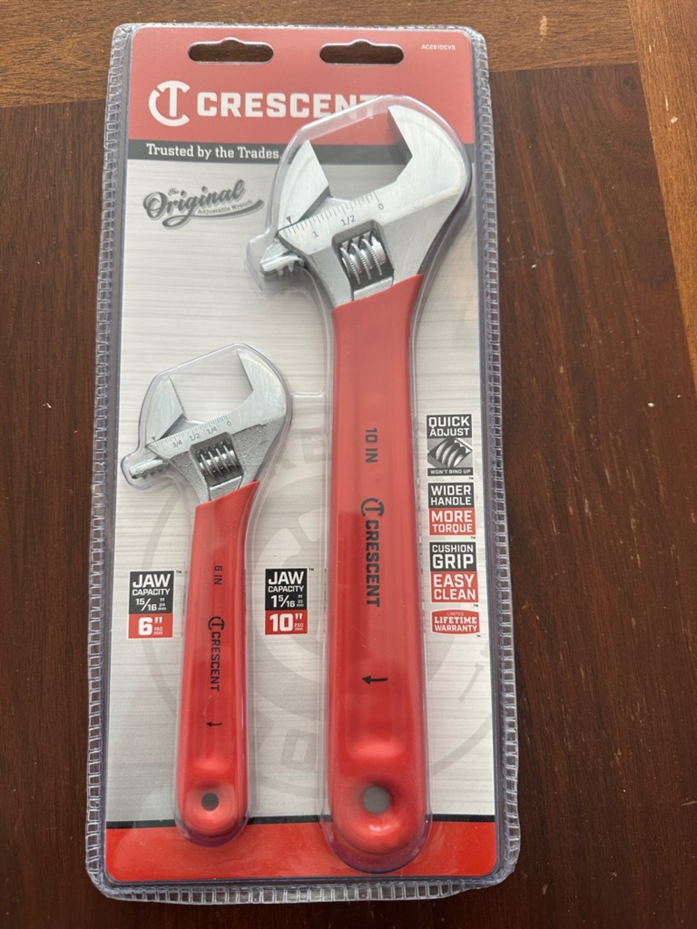 Crescent Red Adjustable Wrench Set - 6" & 10"
